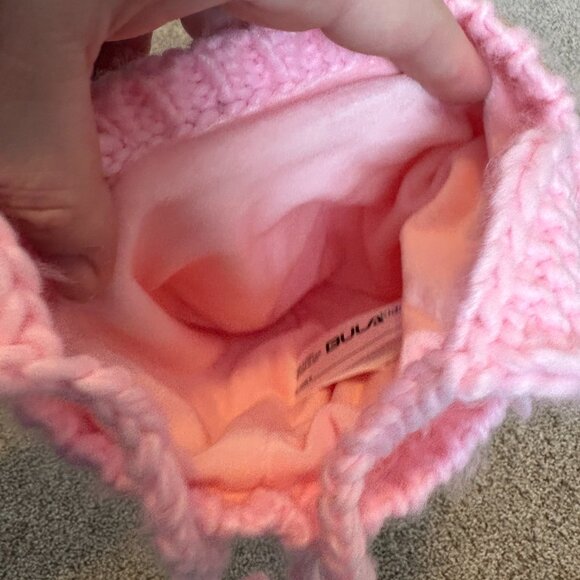 Bula Kids Striped Knit Toque with Pom Poms and Tie Fleece Lined - Picture 6 of 10